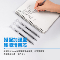 Ручка гелевая Deli  0,5мм черная, резиновая манжета