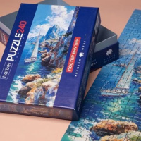 Пазлы  240 элементов  480*180мм. "Compact Box. Панорама. Одинокий парус" + постер, Premium