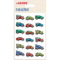 Наклейки декоративные объемные 10*15см  "Машинки",мягкие, многоразовые