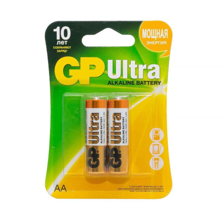 Батарейка LR-06 (АА) GP Ultra Alkaline, блистер