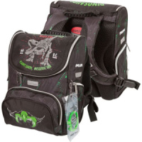 Ранец школьный 35*26*20см Mini. T-Rex" полиэстер,  1 отд на замке, 3 карм, светоотр. 800гр