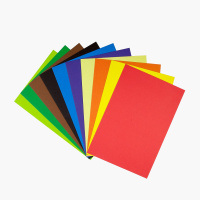 Картон цв. А4 10цв. 10л. немелов., одностор., пл. 190 гр/м2