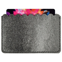 Чехол д/пласт.карт "Диско графитовый" 105*60мм, блинт.тиснение, 2 отд.