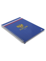Блокнот А5 7БЦ  80л. "Российский герб" кл., глянц.лам.