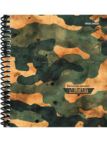 Блокнот А6  80л гребень "Стиль милитари - 6" клетка