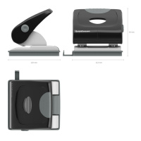 Дырокол EK Elegance 30 лист, металл, черный