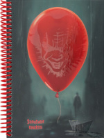 Записная книжка А5  96л., тв. обл., гребень, "Красный шарик" мат лам+выб лак, 60гр/м, клетка