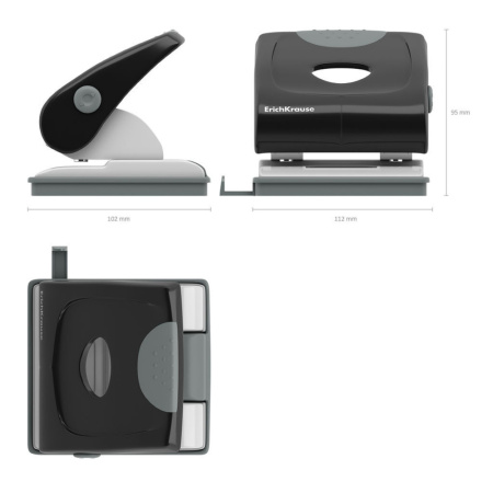 Дырокол EK Elegance 30 лист, металл, черный