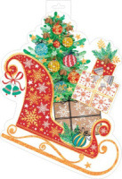 Плакат вырубной "Сани" 35*50мм