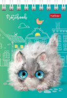 Блокнот А7  40л гребень "Кошарики" клетка