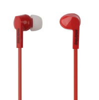 Наушники внутриканальные Smartbuy Prime, красные, динам.10мм, плоск.каб., 3 пары силик.вставок