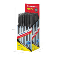 Ручка шар. ЕК Neo Original 0,7мм прозрачн.корп, черная