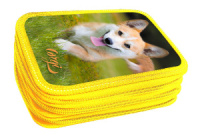 Пенал 3 отд. (205*125*55) молния, лам.картон "Корги"