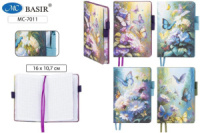 Записная книжка А6  80л. 7БЦ "Цветны бабочки" кл., тисн.фольгой