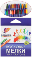 Мелки восковые ЛУЧ Классика 24цв, круглые, 8*90мм