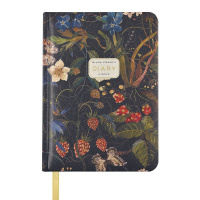 Ежедневник недат. А6+ 120л., тв.обл., иск.кожа "Flora. Лесные ягоды" ляссе