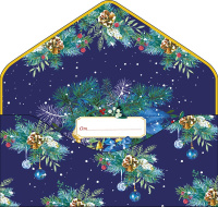 Конверт для денег "С новым годом" вырубка, конгрев, лак твин, фольга холодная. Конверт для денег "С новым годом" вырубка, конгрев, лак твин, фольга холодная.