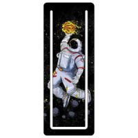 Закладка картонная с вырубкой "Космо-баскетбол" мат.лам.