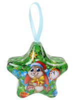 Подвесное украшение  8см "Звездочка" металл, с предсказаниями