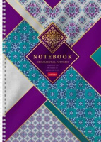 Тетрадь А4  80л кл. гребень Hatber "Gold ornament" выб.лак.