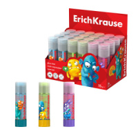 Клей карандаш Erich Krause EasyStick Jolly Friends 15 гр., цветной