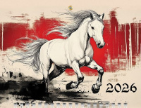 Календарь Трио МИНИ  195*440мм на 2026г.  Год Лошади