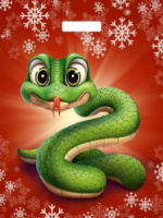 Пакет 45*38см (60мк) с вырубной укрепл. ручкой "Символ спокойствия" ПВД