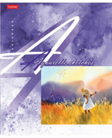 Тетрадь А5  80л ЛИН. Hatber "Акварельные зарисовки"