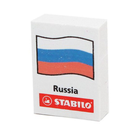 Ластик STABILO "Флаги" пласт.банка