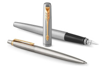 Набор Parker Jotter Core FK691 Stainless Steel GT перьевая и шариковая ручка
