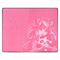 Дневник для девочек А6+  96л., кожзам. тв.обл. "Принцессы. Девушка с пандой" ляссе, брелок