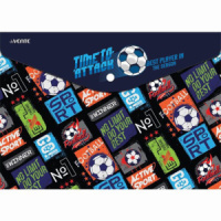 Конверт на кнопке  с рисунком А4 Time to attack 0,15мм, 330*250мм