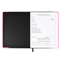 Дневник универсальн. обл. кожзам, тв.пер. "Неон розовый" софт-тач, ляссе, 48 л.