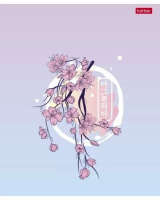 Тетрадь А5 48л кл. Hatber "Цветущие страницы" софт-тач, 5 диз.в спайке, белизна 100%