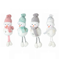 Подвесное украшение 21см "Снеговик"  ассорти цветов