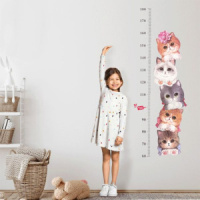 Ростомер интерьерная наклейка " Котята" 50x70 см, ПВХ
