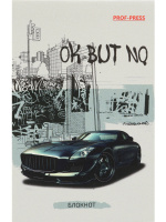 Блокнот А7  48л клеевой кор. "Граффити и авто" клетка