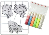 Краска по стеклу с трафаретами "Витражные подвески. Поиграем в мультики!"