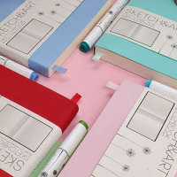 Скетчбук 145*145мм 100л., сшивка,100гр/м2, "SKETCHBOOK Sketch&Art. Zefir. Розовый" бежевая