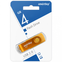 Флеш-драйв   4 GB USB 2.0 Smartbuy Twist Yellow