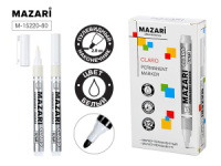 Маркер перманентный 2мм пулевидный, белый