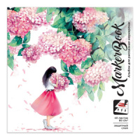 Скетчпад 195*195мм  40л., клеевой кор., 80гр/м2 "Нежные цветы" УФ-лак