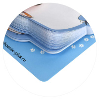 Бумага с липким краем  60л, фигурная "Кот"