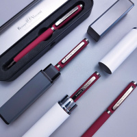 Ручка автомат. в футляре "Firenze. Красная" шарик., 1,0мм, металл., синие чернила