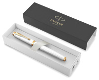 Parker IM Premium Перьевая ручка F318 сталь нерж.Pearl GT F