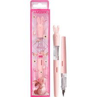 Ручка перьевая deVENTE.Зайка .2 сменных баллончика синие 0,8мл