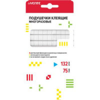 Подушечки клеевые, многоразовые, 132шт, 75гр., белые