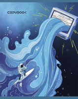 Тетрадь А5 48л кл. Альфа-Тренд "Космонавт" твин УФ-лак, белизна 100%