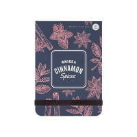 Записная книжка А6 100л. 7БЦ "Megapolis journal. Специи и пряности. Cinnamon" кл., карман, резинка