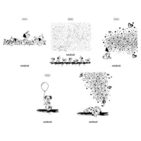 Тетрадь А5 48л кл. Hatber пласт.обл. "Забавные далматинцы" 5 диз.в блоке